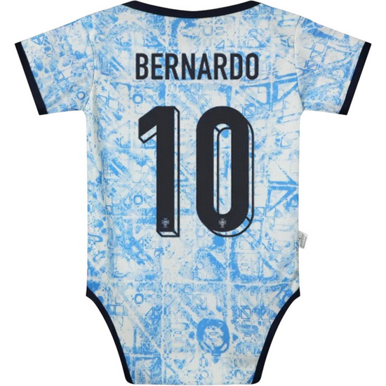 Bernardo Silva Blue Baby Bodysuit 2024 Portugal Soccer Jersey