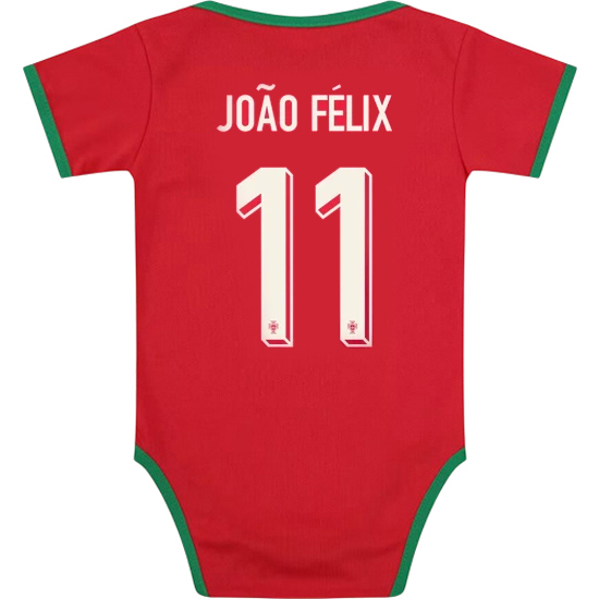 Joao Felix Red Baby Bodysuit 2024 Portugal Soccer Jersey