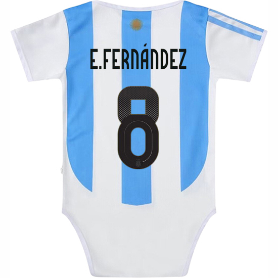 Enzo Fernandez Blue/White Baby Bodysuit 2024 Argentina Jersey