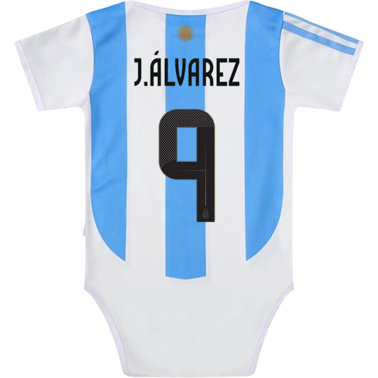 Julian Alvarez Blue/White Baby Bodysuit 2024 Argentina Jersey