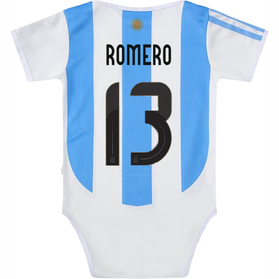 Cristian Romero Blue/White Baby Bodysuit 2024 Argentina Jersey