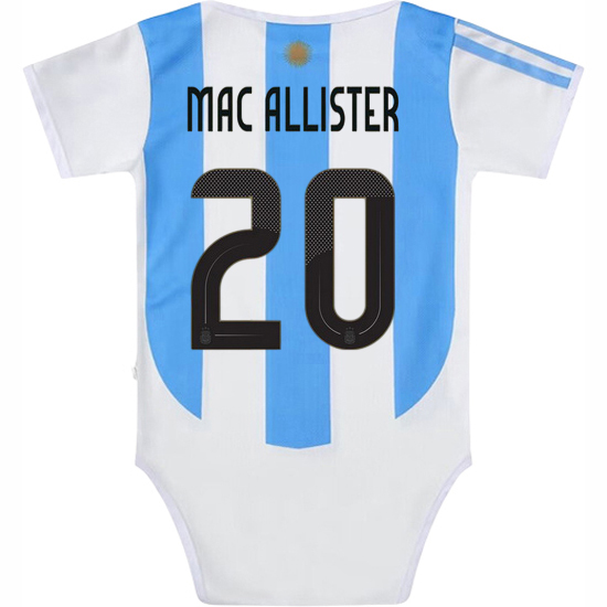 Alexis Mac Allister Blue/White Baby Bodysuit 2024 Argentina Jersey