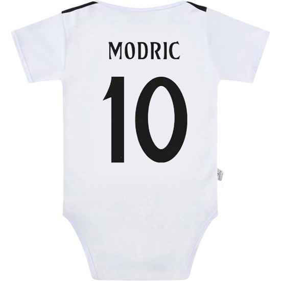 Luka Modric White Baby Bodysuit 2024 Gameday Soccer Jersey