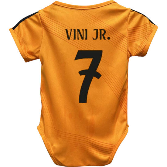 Vinicius Junior Orange Baby Bodysuit 2024 Gameday Soccer Jersey
