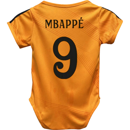 Kylian Mbappe Orange Baby Bodysuit 2024 Gameday Soccer Jersey