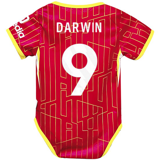 Darwin Nunez Red Baby Bodysuit 2024 Gameday Soccer Jersey