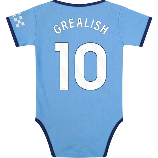 Jack Grealish Blue Baby Bodysuit 2024 Gameday Soccer Jersey