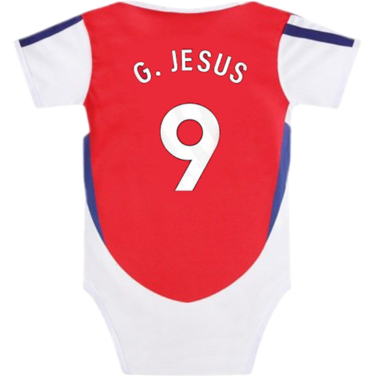 Gabriel Jesus Red/White Baby Bodysuit 2024 Gameday Soccer Jersey