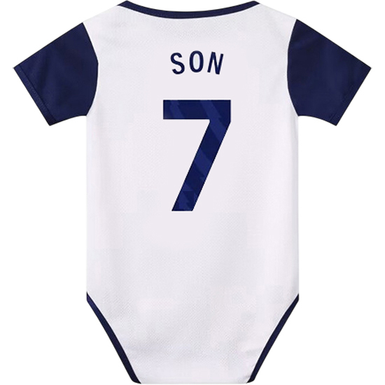 Son Heung-Min White Baby Bodysuit 2024 Gameday Soccer Jersey