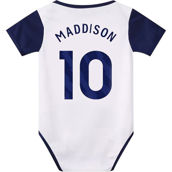 James Maddison White Baby Bodysuit 2024 Gameday Soccer Jersey