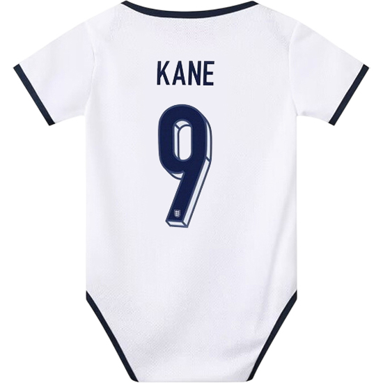 Harry Kane White Baby Bodysuit 2024 England Soccer Jersey