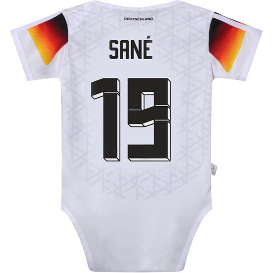 Leroy Sane White Baby Bodysuit 2024 Germany Soccer Jersey