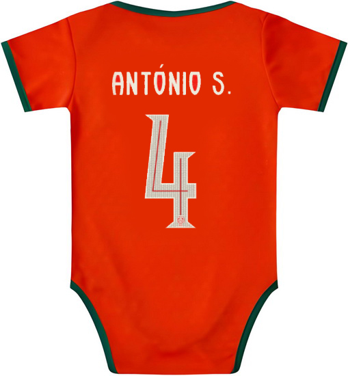 Antonio Silva Red Baby Bodysuit 2025 Portugal Soccer Jersey