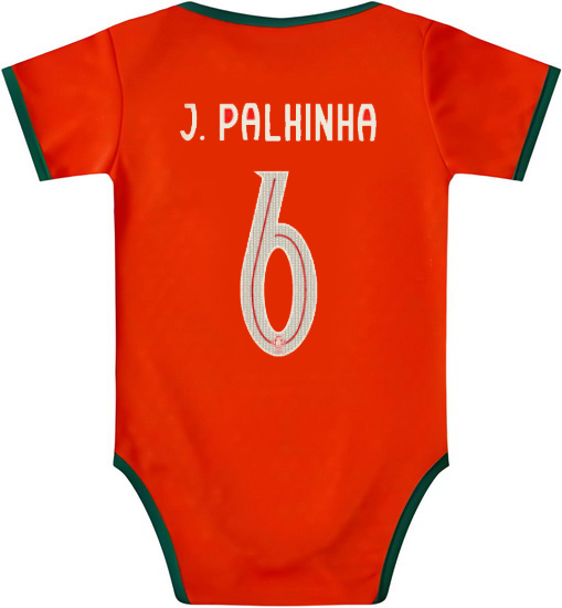Joao Palhinha Red Baby Bodysuit 2025 Portugal Soccer Jersey