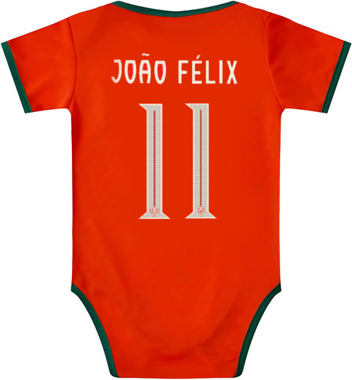 Joao Felix Red Baby Bodysuit 2025 Portugal Soccer Jersey