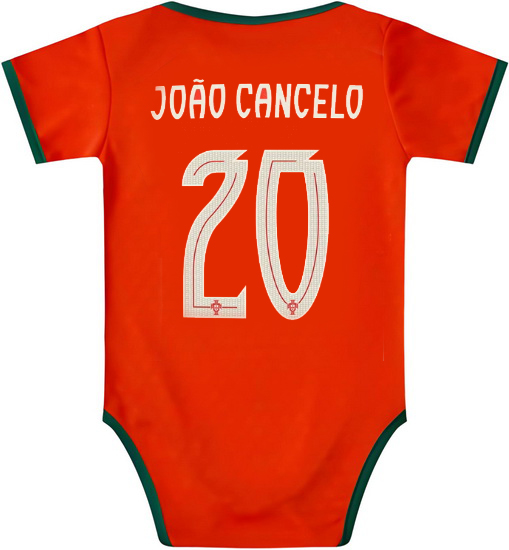 Joao Cancelo Red Baby Bodysuit 2025 Portugal Soccer Jersey