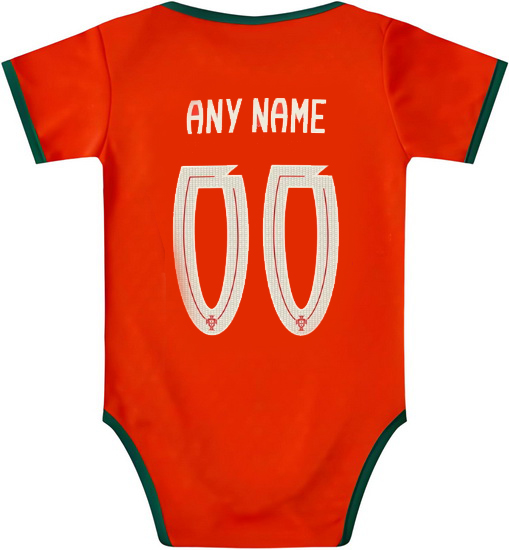 Custom Red Baby Bodysuit 2025 Portugal Soccer Jersey