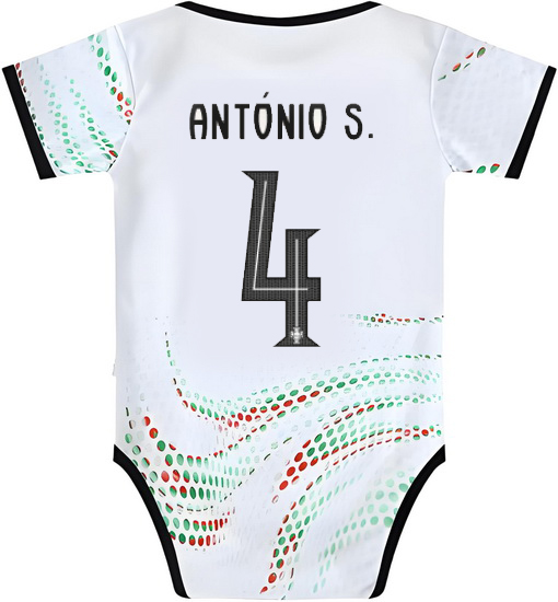 Antonio Silva White Baby Bodysuit 2025 Portugal Jersey