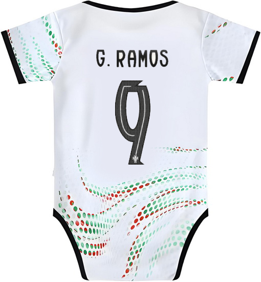 Goncalo Ramos White Baby Bodysuit 2025 Portugal Jersey