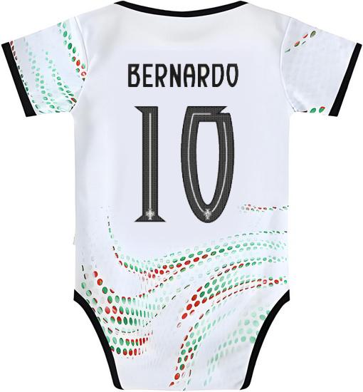 Bernardo Silva White Baby Bodysuit 2025 Portugal Jersey