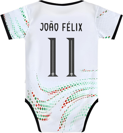 Joao Felix White Baby Bodysuit 2025 Portugal Soccer Jersey