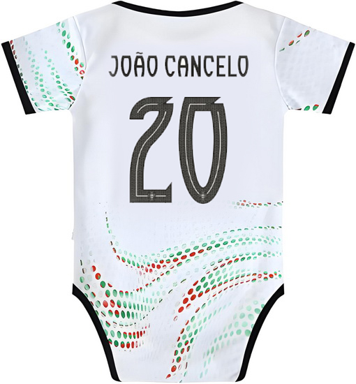 Joao Cancelo White Baby Bodysuit 2025 Portugal Soccer Jersey