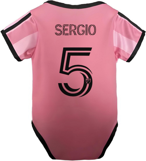 Sergio Busquets Pink Baby Bodysuit 2025 Team Soccer Jersey