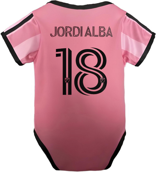 Jordi Alba Pink Baby Bodysuit 2025 Team Soccer Jersey