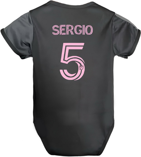 Sergio Busquets Black Baby Bodysuit 2025 Team Soccer Jersey
