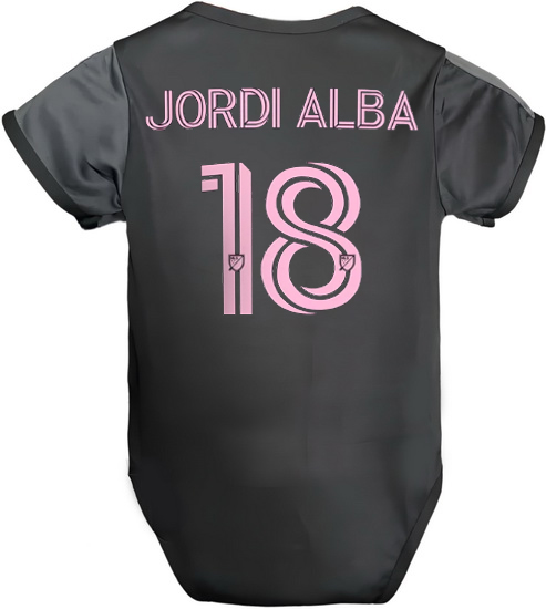 Jordi Alba Black Baby Bodysuit 2025 Team Soccer Jersey