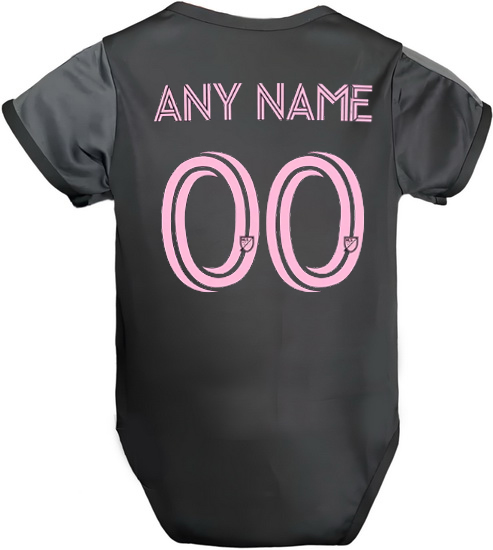 Custom Miami Black Baby Bodysuit 2025 Team Soccer Jersey