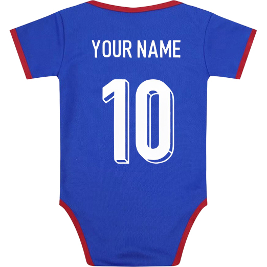 Custom Blue Baby Bodysuit 2024 France Soccer Jersey
