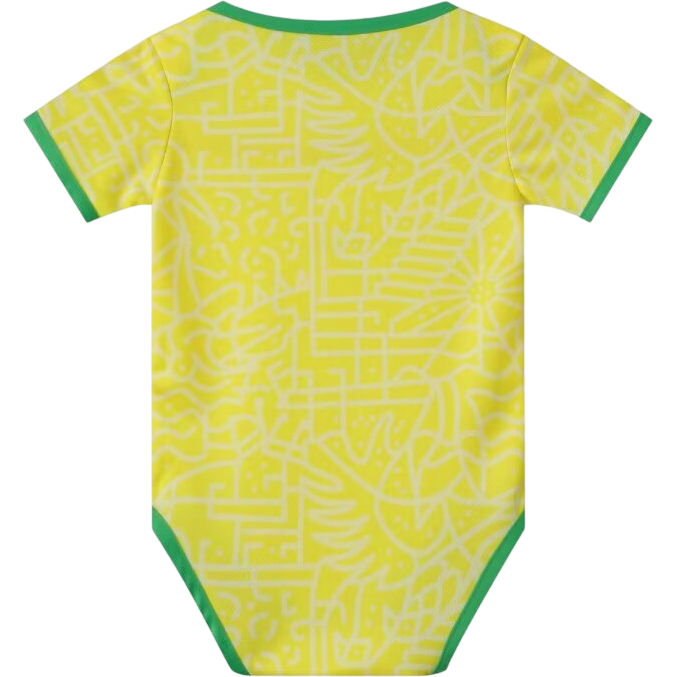 Blank Yellow Baby Bodysuit 2024 Brazil Soccer Jersey