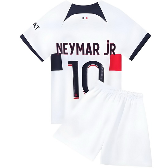 23/24 Neymar Jr #10 White Unisex Away Youth Soccer Jersey