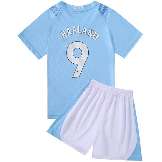 23/24 Erling Haaland #9 Blue Unisex Home Youth Jersey