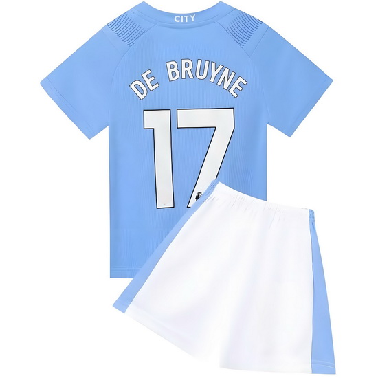 23/24 Kevin De Bruyne #17 Blue Unisex Home Youth Jersey