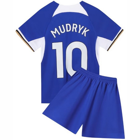 23/24 Mykhailo Mudryk #10 Blue Team Home Youth Jersey