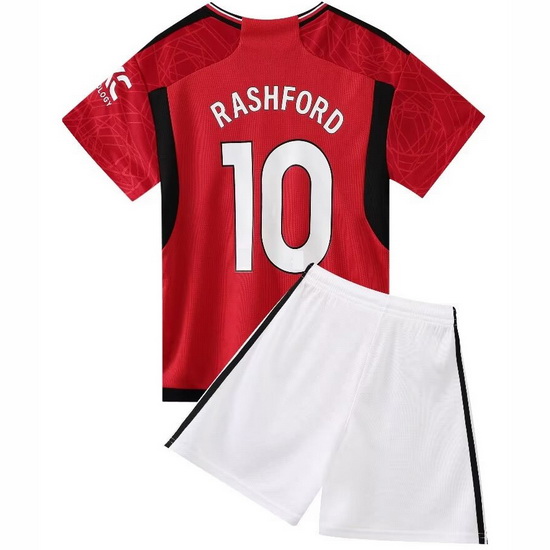 23/24 Marcus Rashford #10 Red Unisex Home Youth Jersey