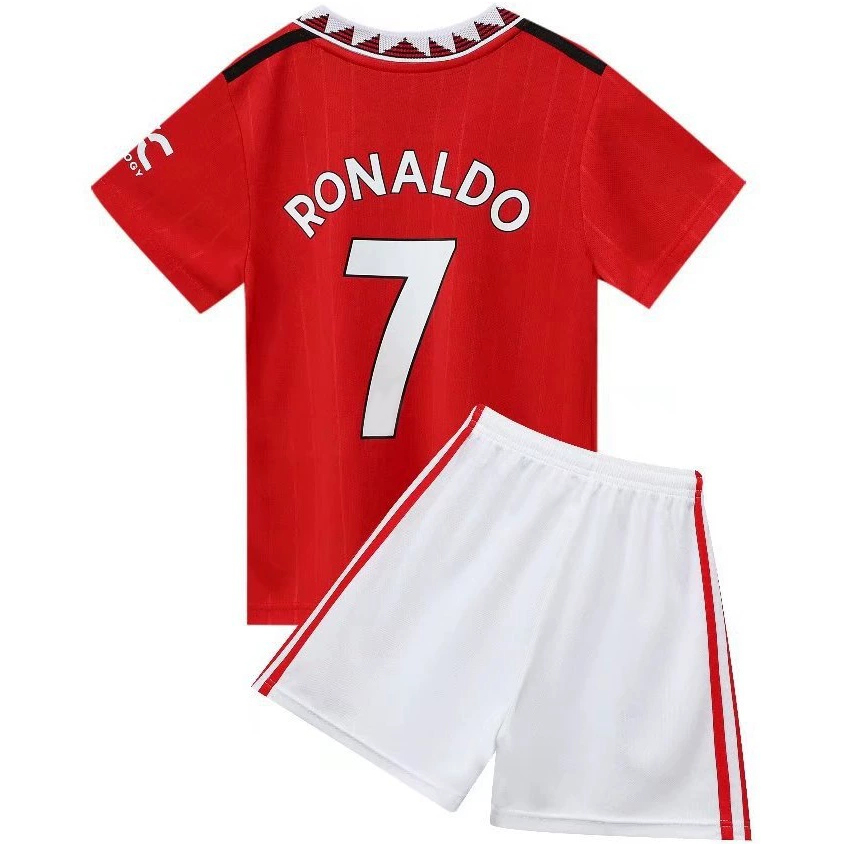 22/23 Cristiano Ronaldo #7 Red Unisex Home Kids Jersey