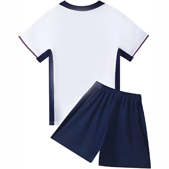 2024 England White Team Home Youth Soccer Jersey