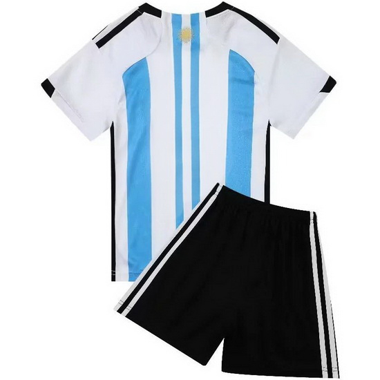 2022 Argentina Blank White/Blue Home Youth Soccer Jersey