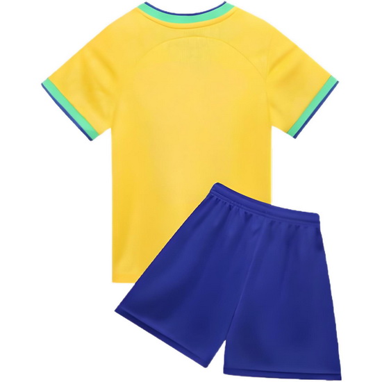 2022 Brazil Blank Yellow Home Youth Soccer Jersey