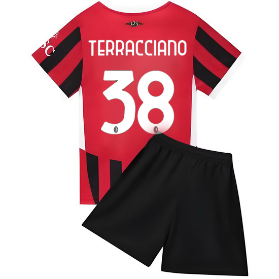 24/25 Filippo Terracciano #38 Red Home Youth Soccer Jersey