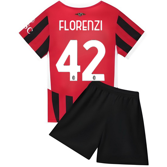 24/25 Alessandro Florenzi #42 Red Home Youth Soccer Jersey