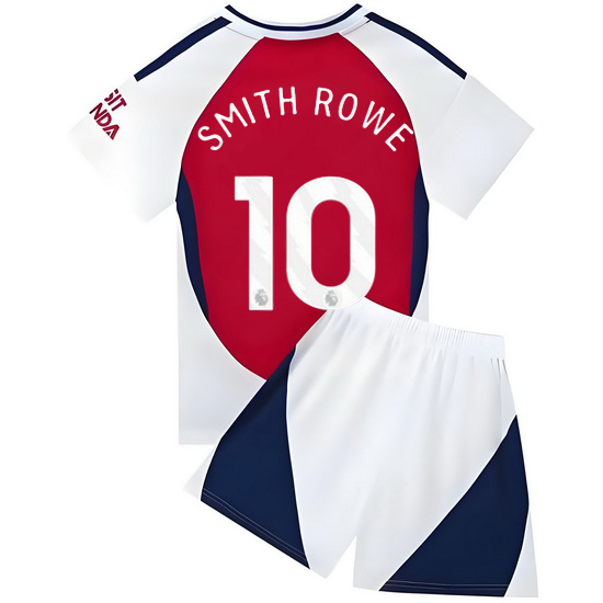 24/25 Emile Smith Rowe #10 Red/White Home Youth Soccer Jersey