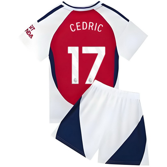 24/25 Cedric Soares #17 Red/White Home Youth Soccer Jersey