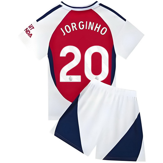24/25 Jorginho #20 Red/White Home Youth Soccer Jersey