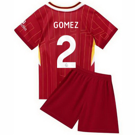 24/25 Joe Gomez #2 Red Home Youth Soccer Jersey