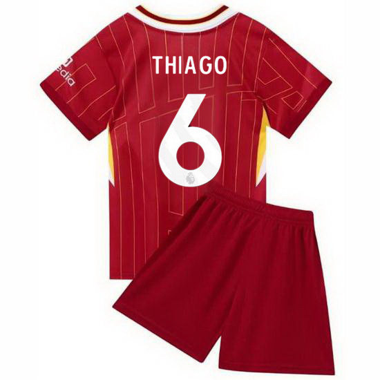 24/25 Thiago Alcantara #6 Red Home Youth Soccer Jersey