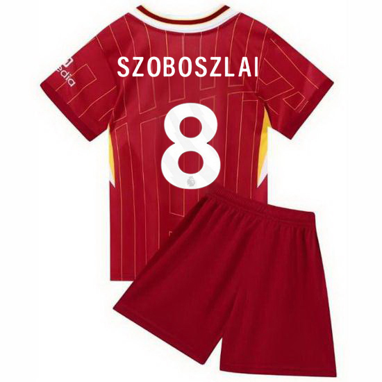 24/25 Dominik Szoboszlai #8 Red Home Youth Soccer Jersey